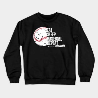 Eat Sleep Baseball Repeat Crewneck Sweatshirt